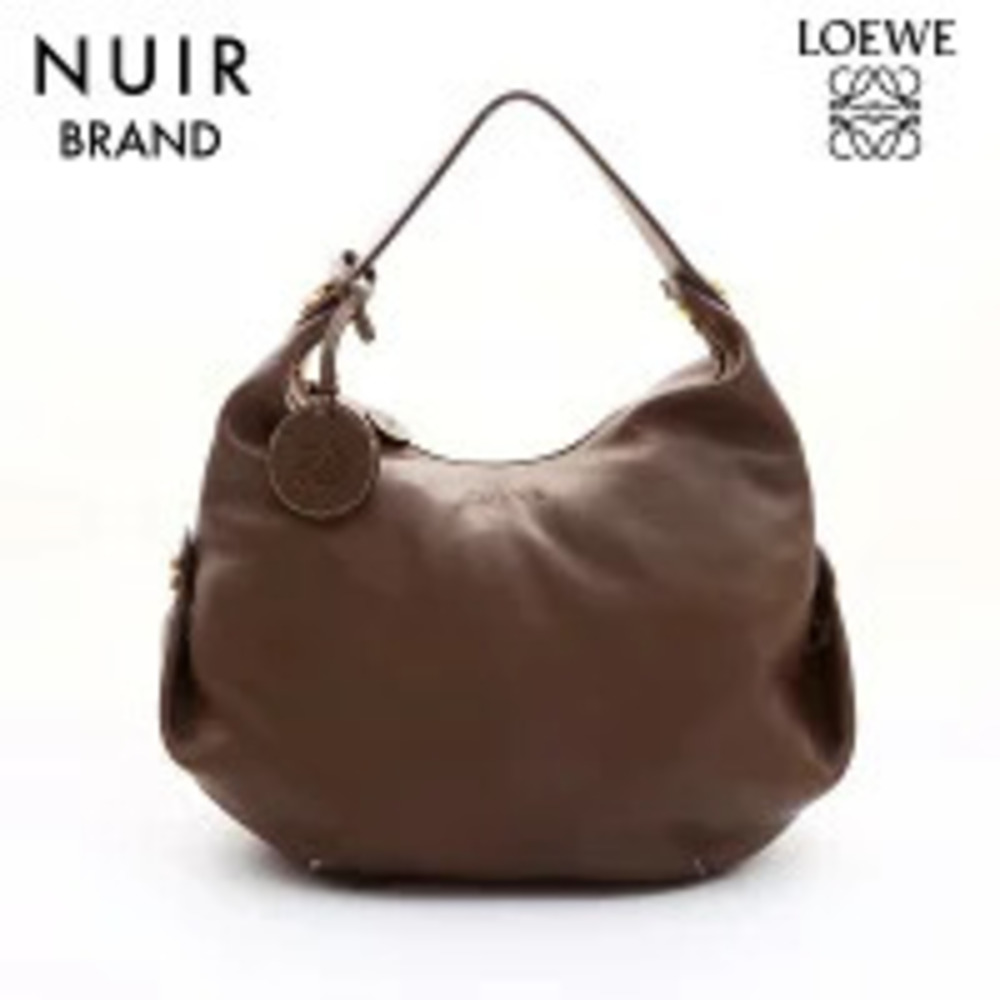 Loewe One Shoulder Hobo Shoulder Bag Brown